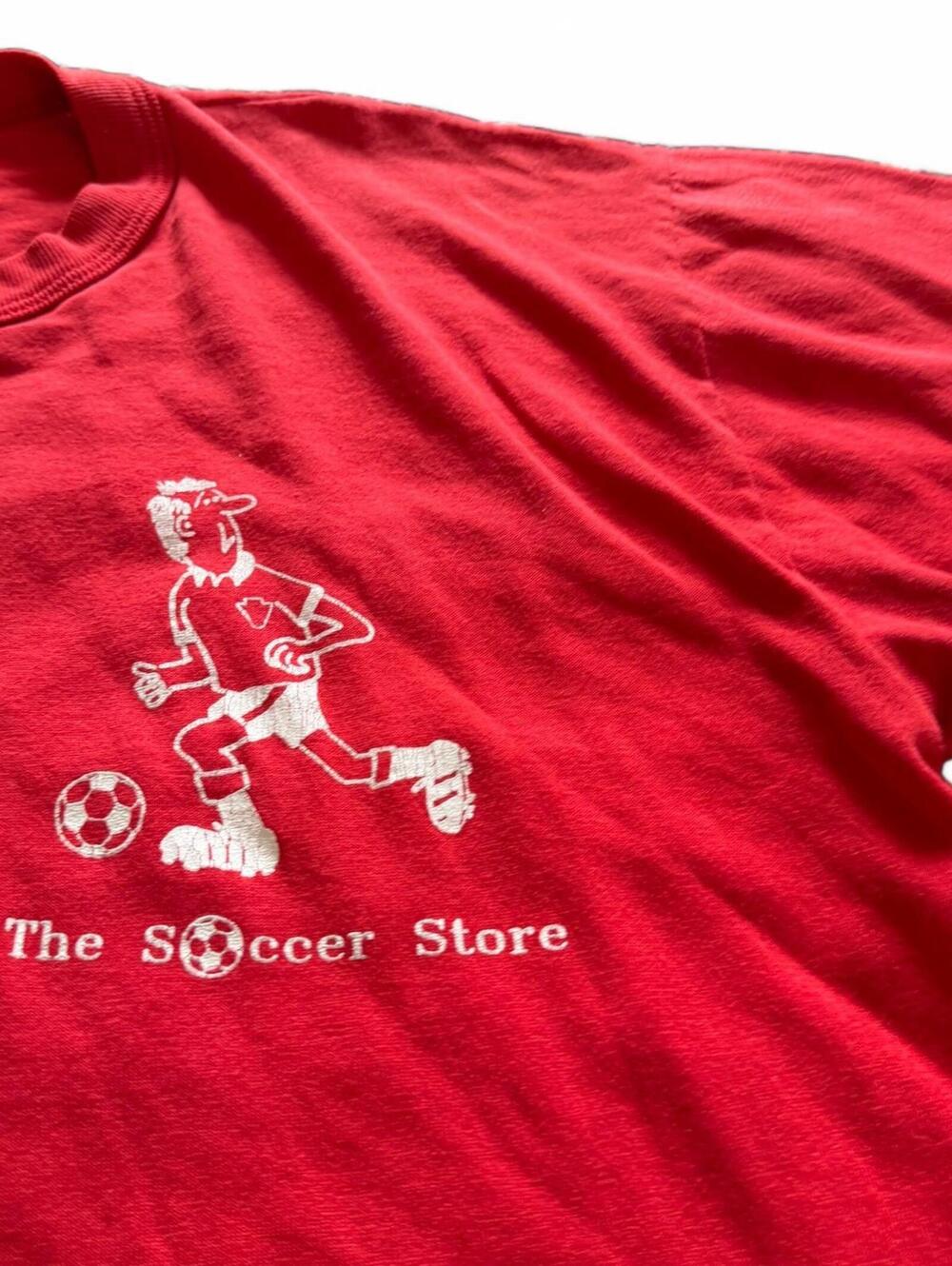 Vintage The Soccer Store Red Graphic T-Shirt Warren NJ Size XL